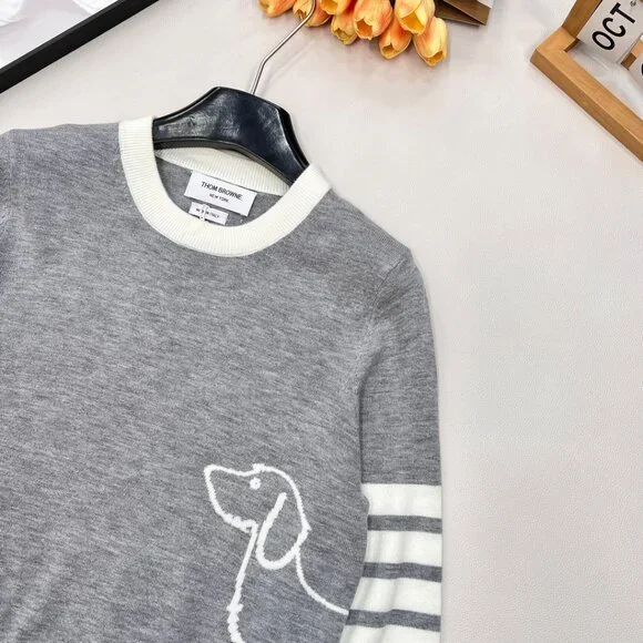 THOM BROWNE Knitted Wool Pullover Sweater - Picture 8 of 10